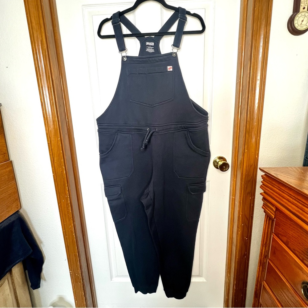 Duluth Souped-Up Sweats Storm Cotton Overalls Large
